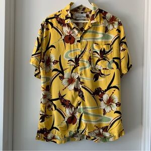 UO Yellow Floral Men's Shirt